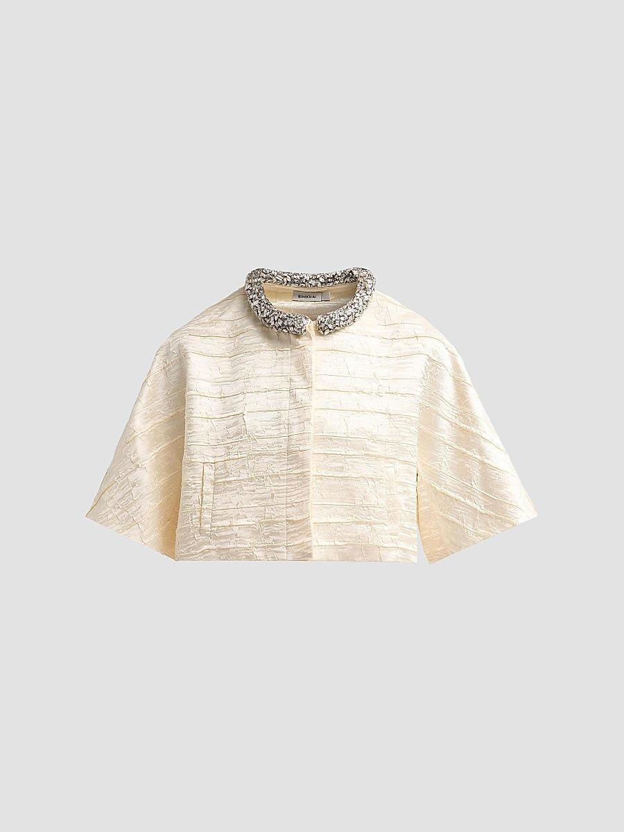 Women's Elvessa Cropped Jacket - Porcelain - Size 14