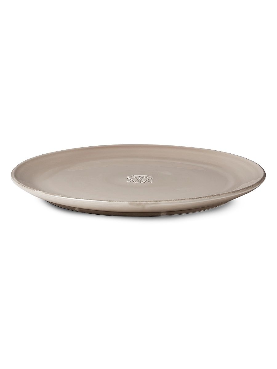 Traditional Ceramic Charger Plate with Logo - Brown