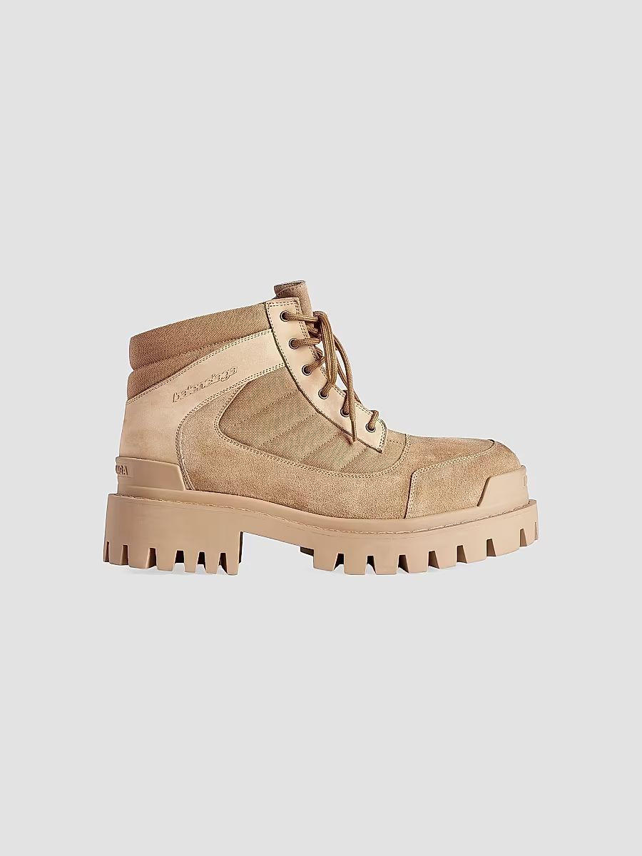 Balenciaga Men's Combat Strike Low Boots - Sand - Size 11