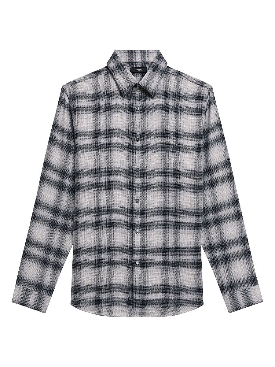 Men's Irving Shadow Plaid Flannel Shirt - Duffle Melange - Size XL