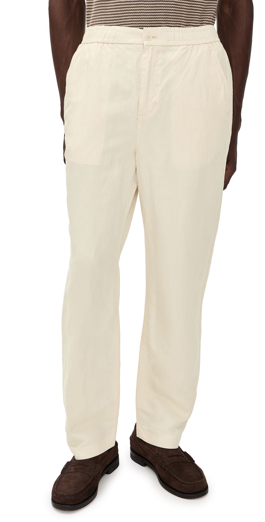 Lacoste Cotton Linen Trousers Naturel Clair S