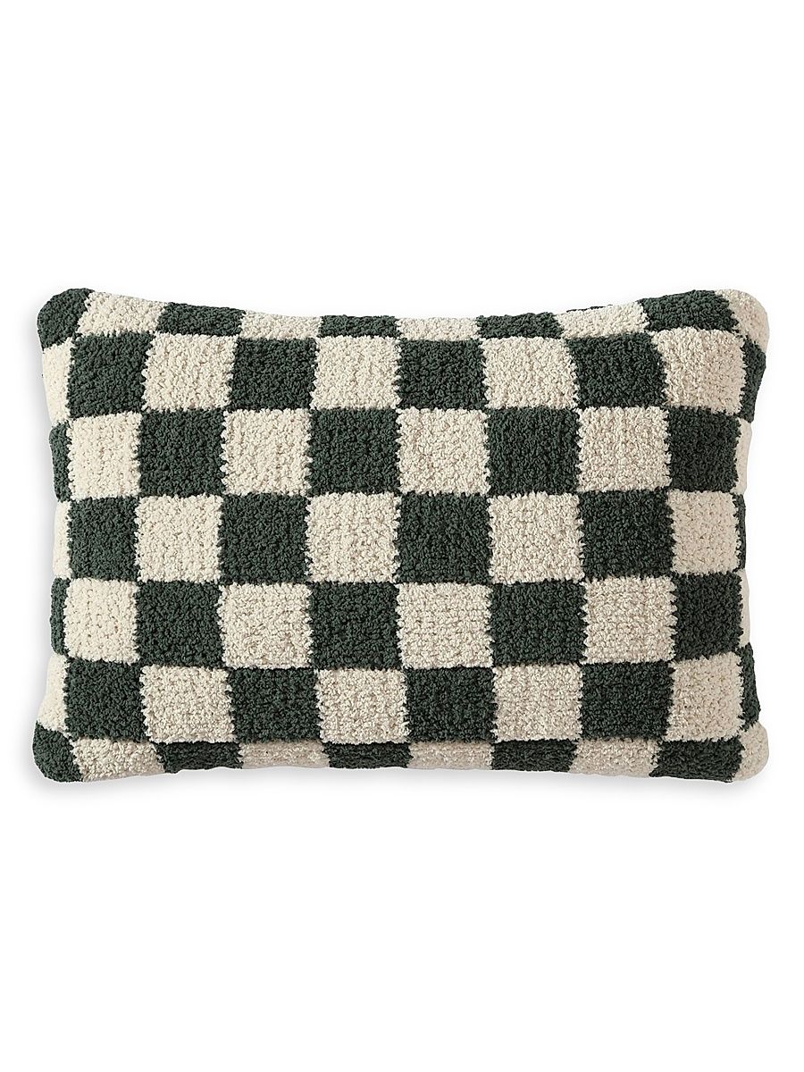 Checkerboard Mini Pillow - Mocha