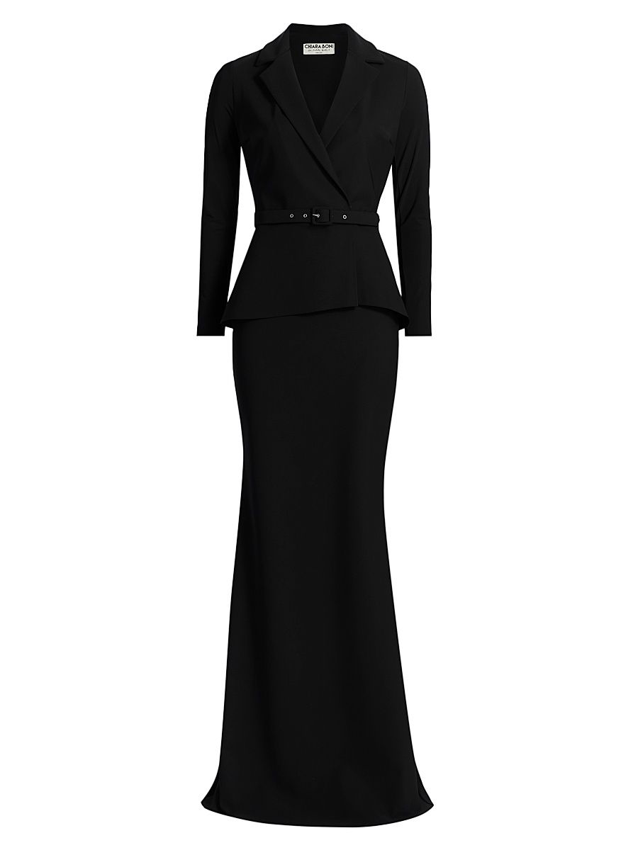 Women's Thadira Jersey V-Neck Gown - Black - Size 8