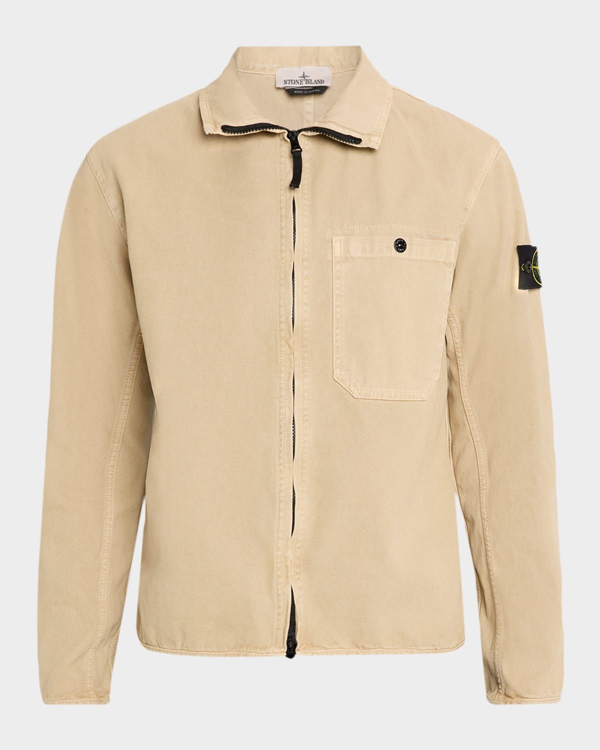 Men & apos;s Cotton Full-Zip Shirt Jacket