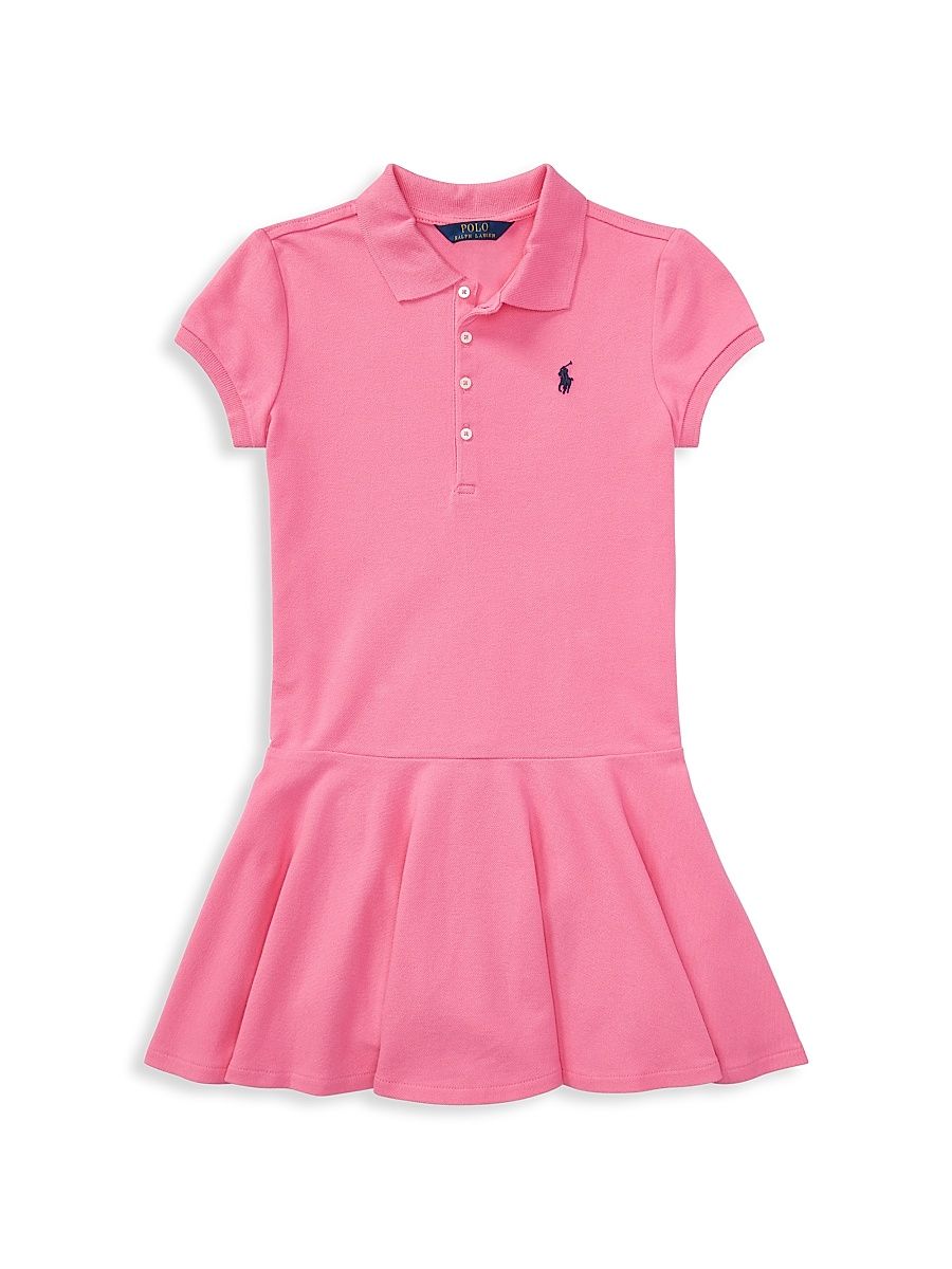 Little Girl's & Girl's Polo Dress - Pink - Size 16