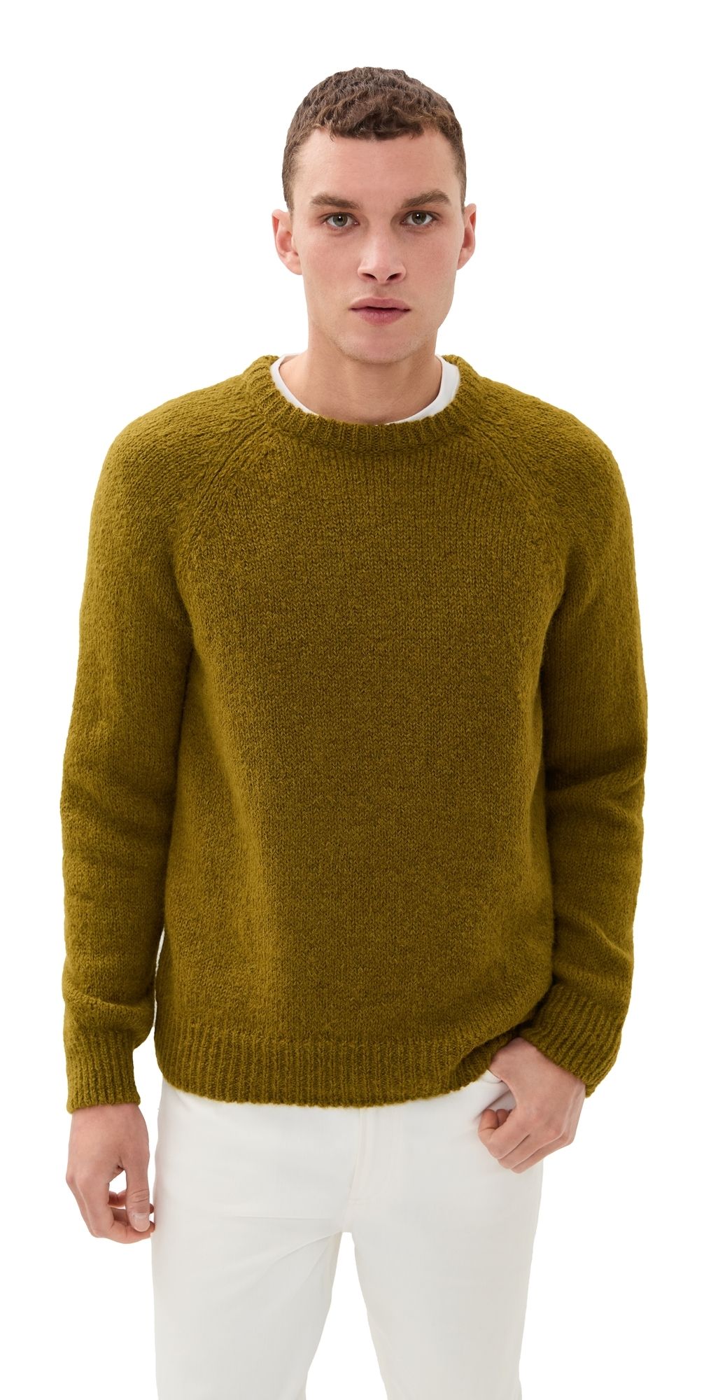 Knickerbocker Bud Alpaca Sweater Chartreuse S