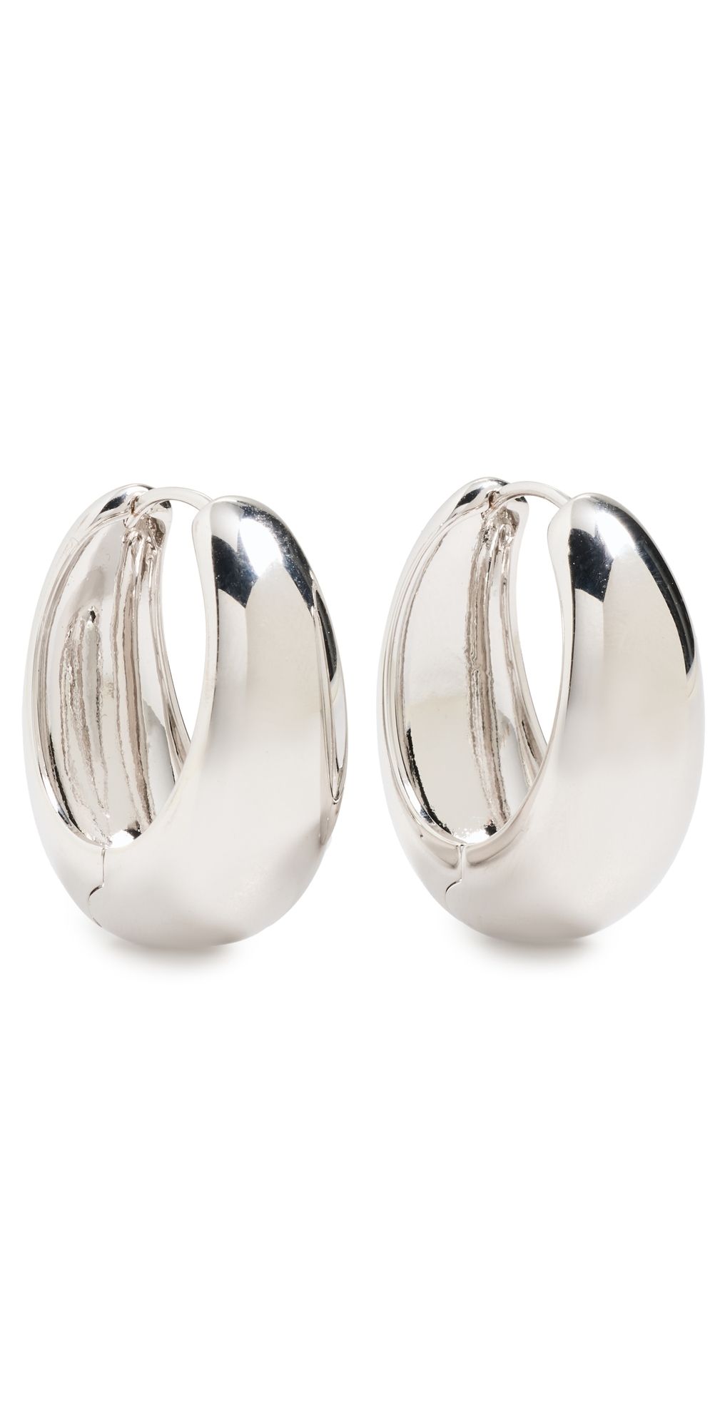 SHASHI Cameron Silver Hoops Silver One Size