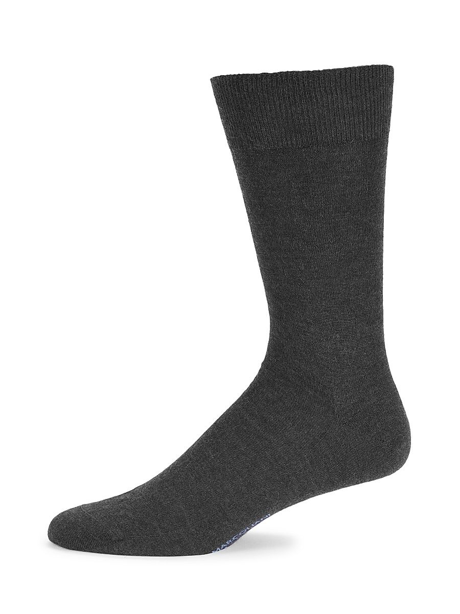 Men's Mid-Calf Cashmere Socks - Asphalt