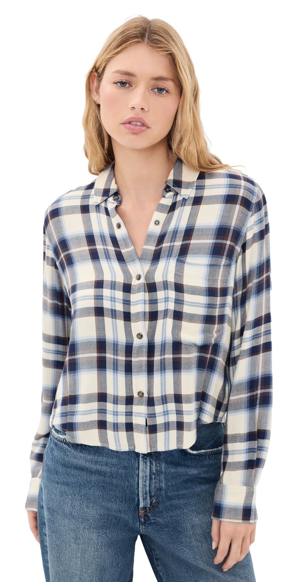 RAILS Malin Shirt Ecru Midnight XS