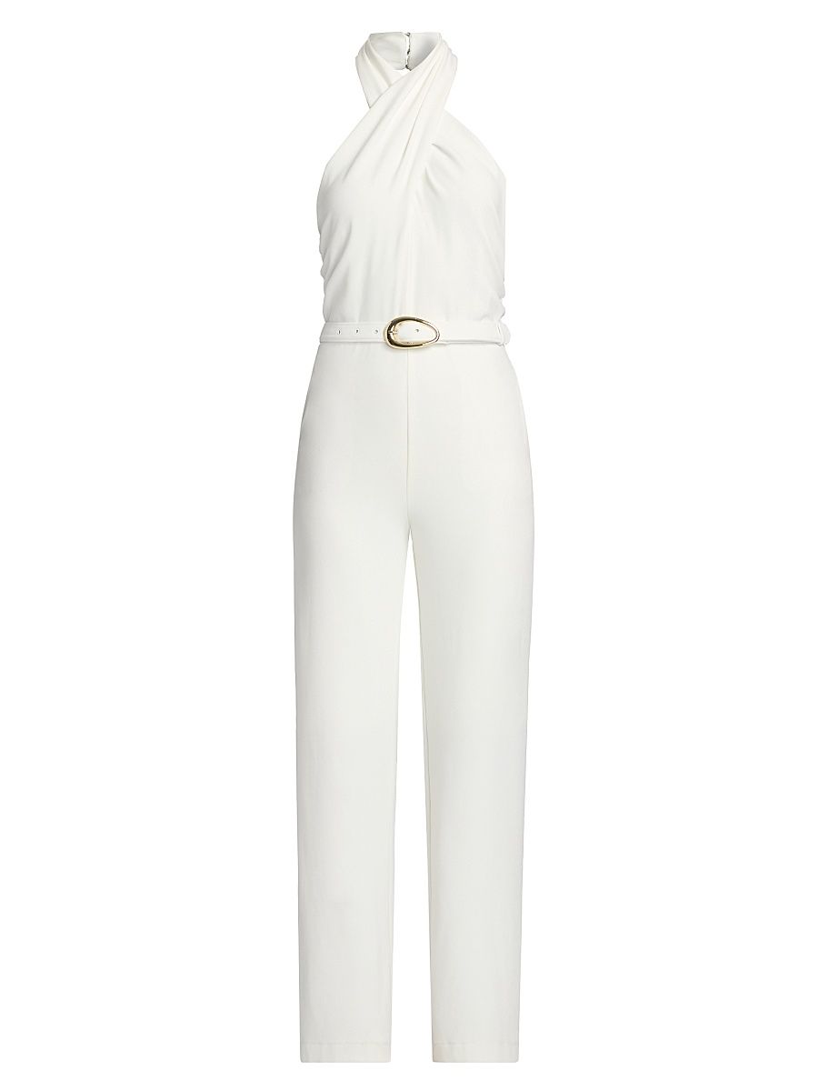 Women's Hallie Lightweight Crepe Jumpsuit - White - Size 0