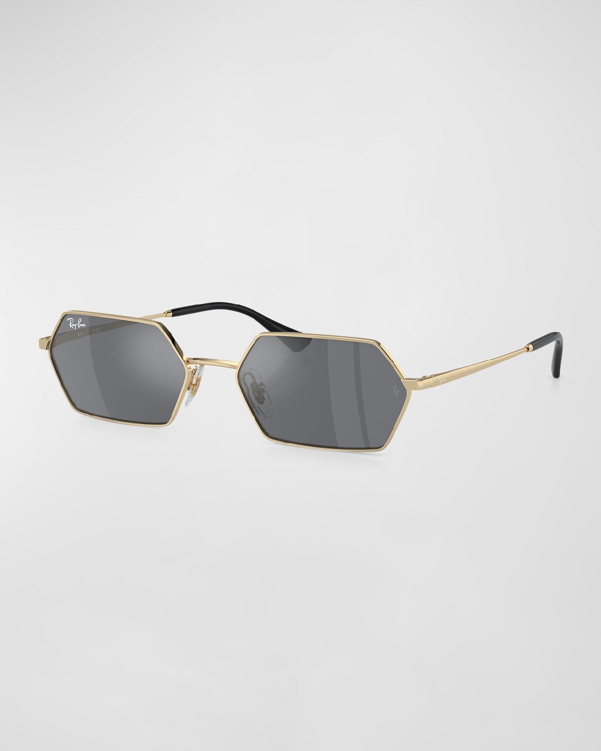 Hexagon Geometric Metal & Plastic Sunglasses