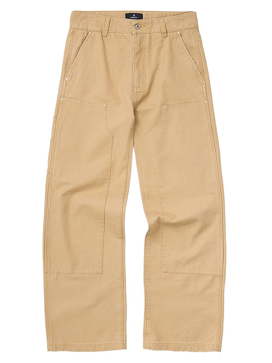 Men's Worker Straight-Leg Pants - Beige - Size XXL