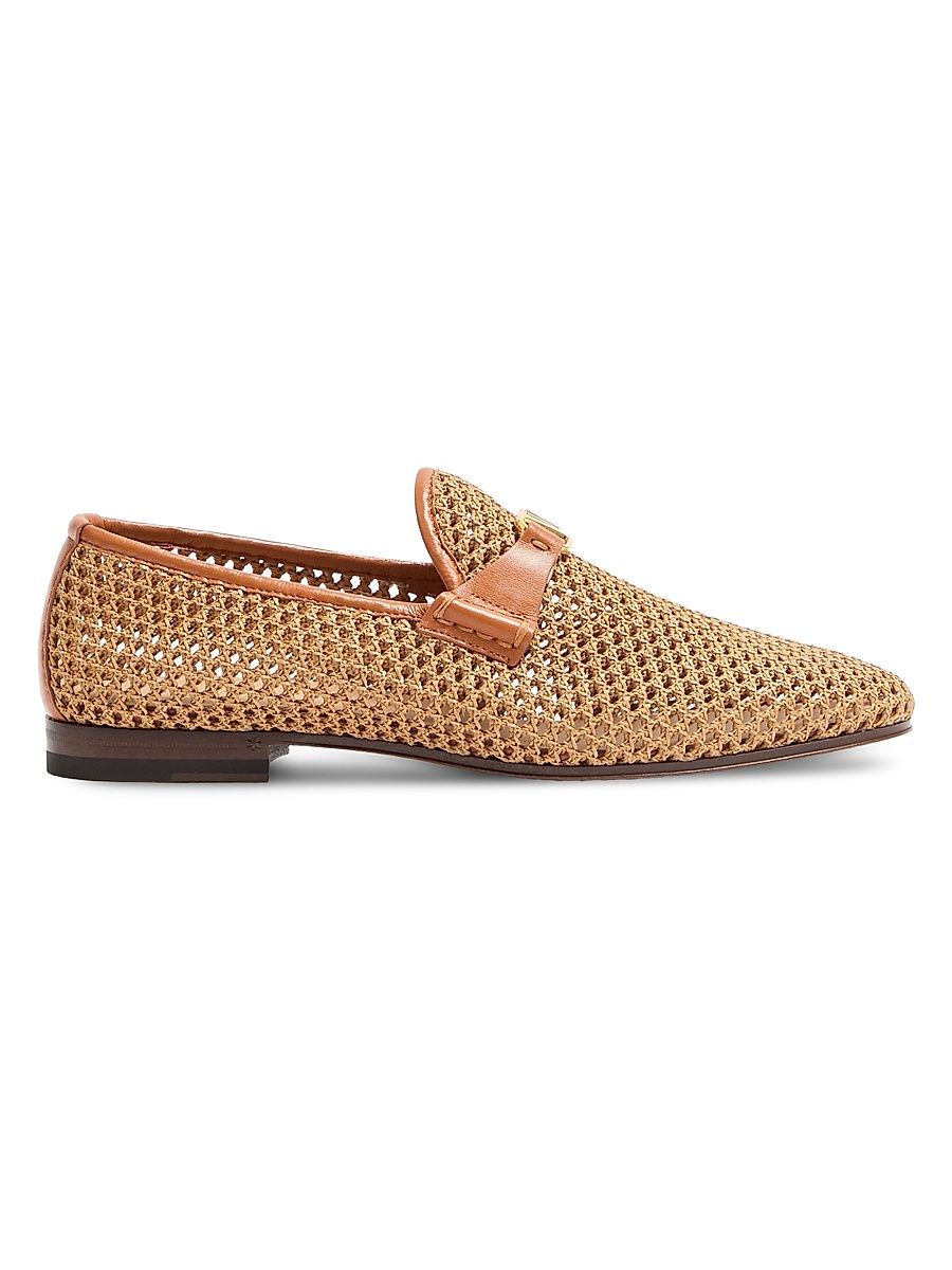 Men's Wolfe Loafers in Woven Raffia - Beige - Size 13