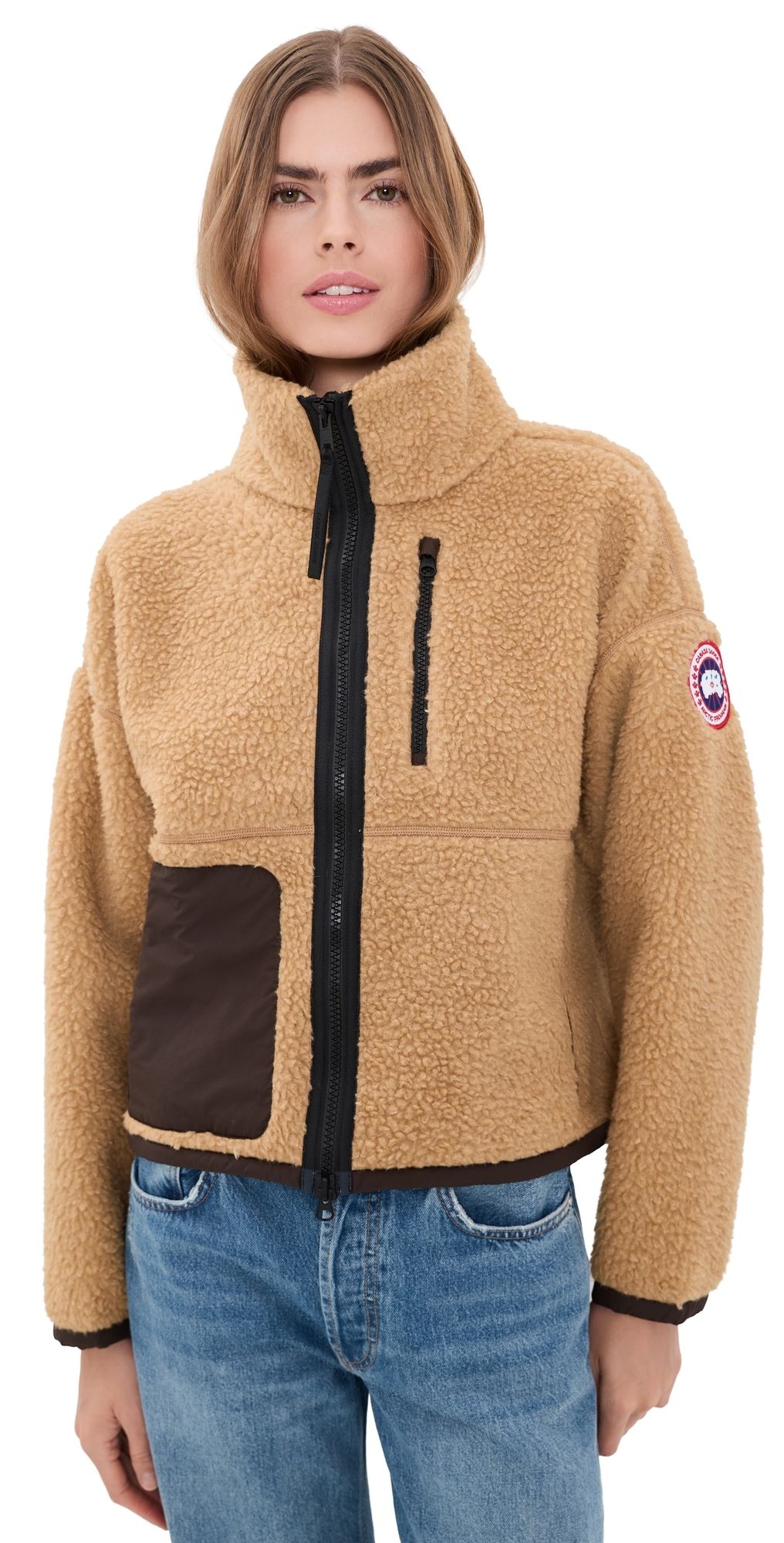 Canada Goose Simcoe Fleece Jacket Ecru Beige L