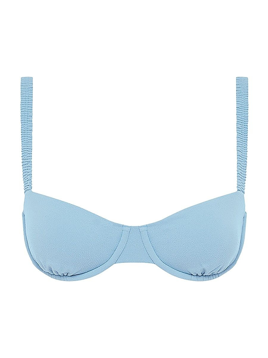 Women's Holiday Balconette Bikini Top - Dusty Blue - Size Medium