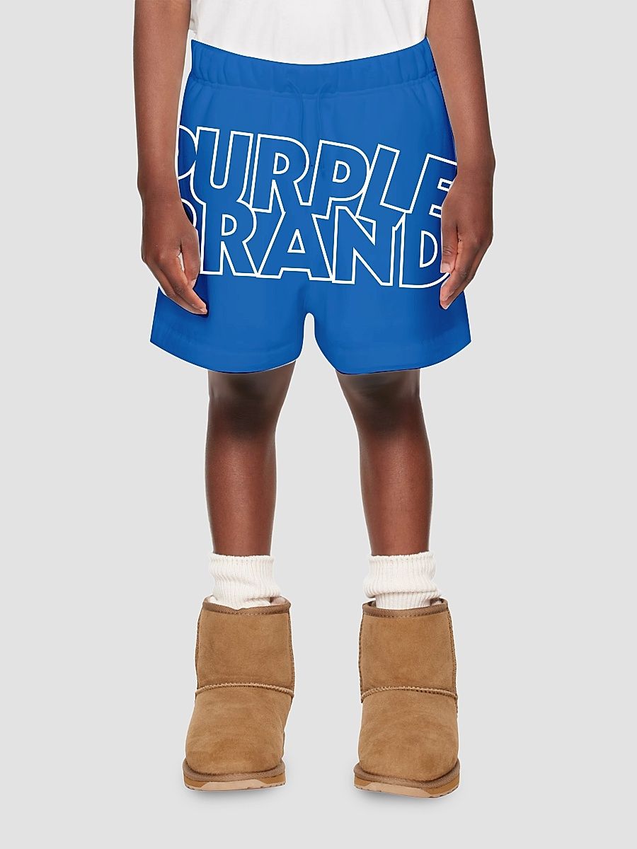 Little Boy's & Boy's Fleece Raw-Edge Shorts - Blue - Size 12