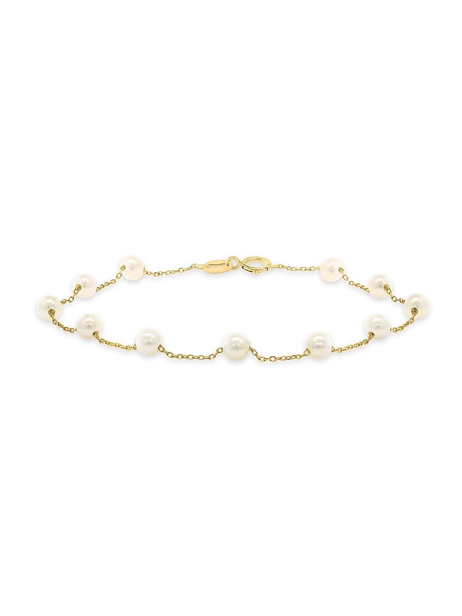Women's 18K Yellow Gold & Freshwater Pearl Bracelet - Yellow Gold