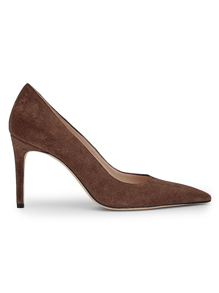 Women's Stuart Power 85MM Suede Stiletto Pumps - Cigar - Size 9.5