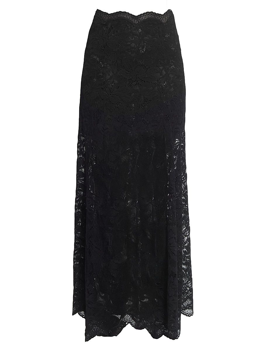 Rabanne Women's Lace Maxi Skirt - Black - Size 10