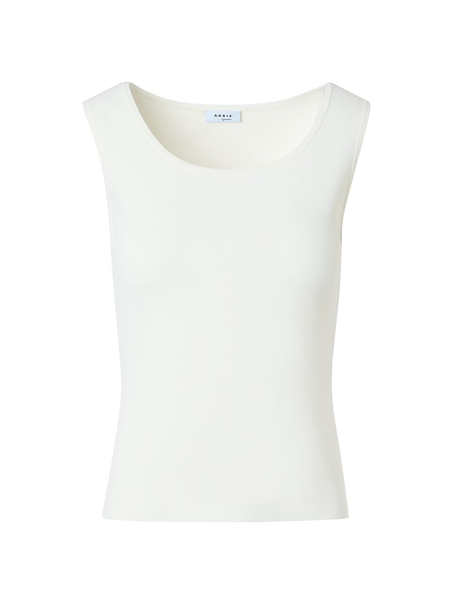 Women's Knit Scoopneck Tank - Cream - Size 16