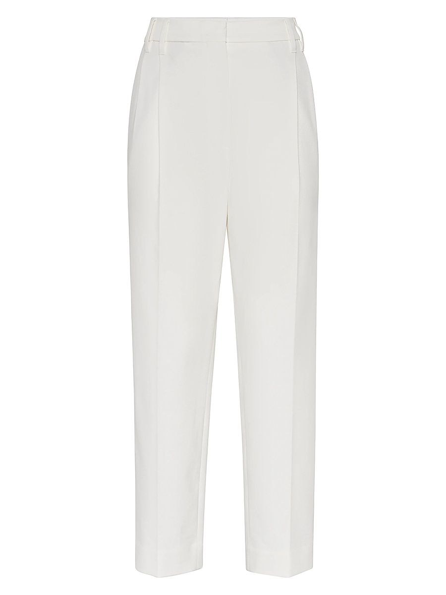 Women's Stretch Cotton Cover Slouchy Trousers - Panama - Size 14