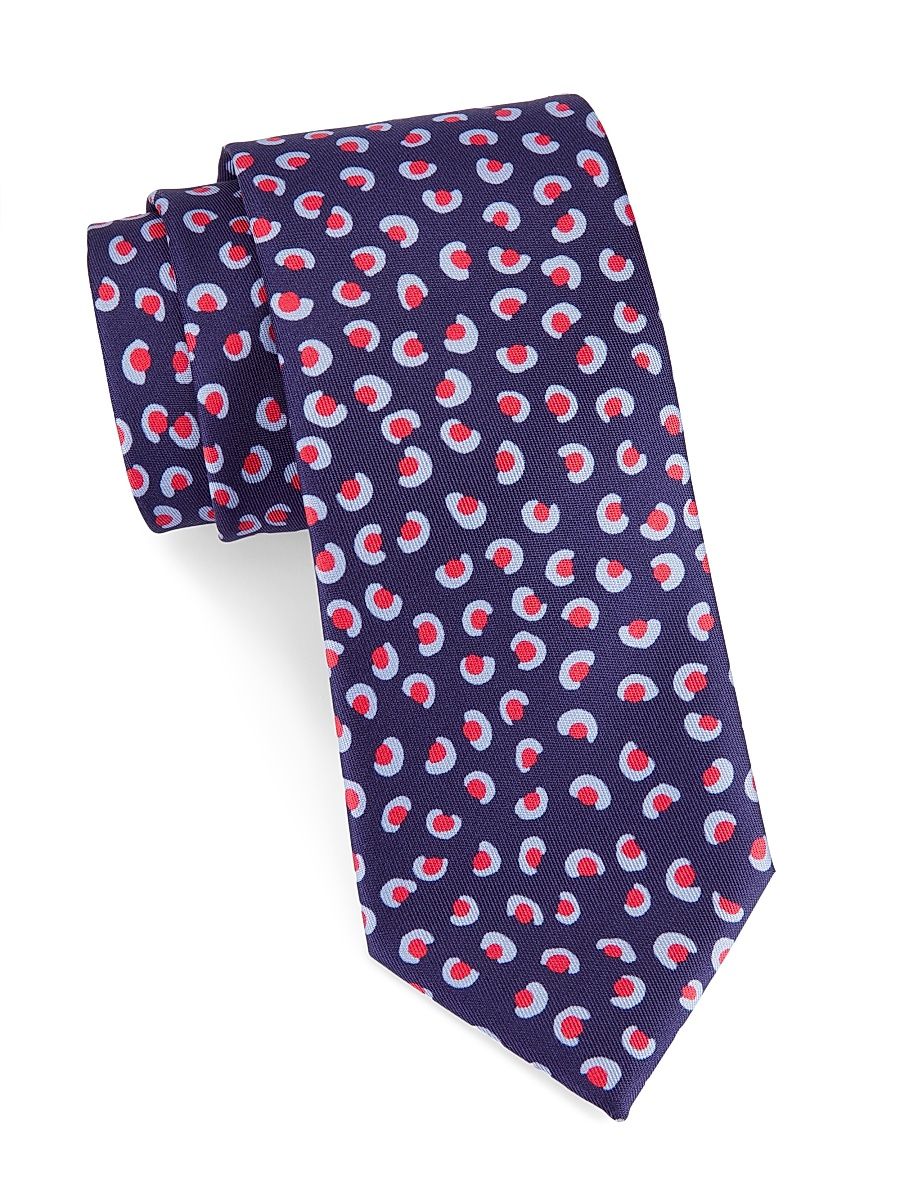 Men's Bean Silk Tie - Blue Red