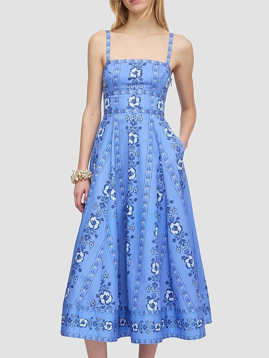 Women's The Margot Dress - Blue Arcadia Border - Size XXL