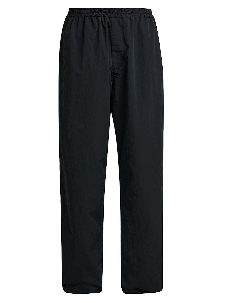 Men's Soft Wrinkled Nylon Pants - Black - Size 32