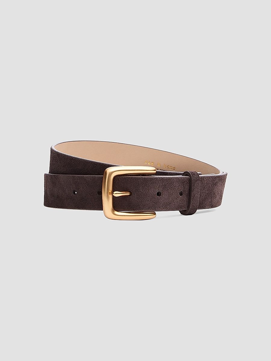 Women's Cassie Suede Belt - Dark Chocolate Suede - Size XS