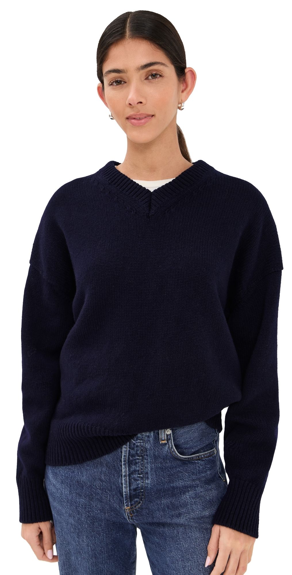 &Daughter Balla V Neck Pullover Navy M