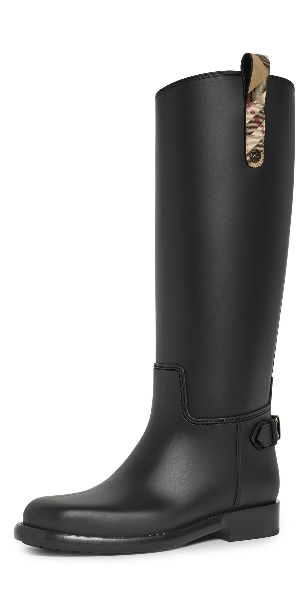 Burberry Cavalier Rain Boots Black/Archive Beige 36