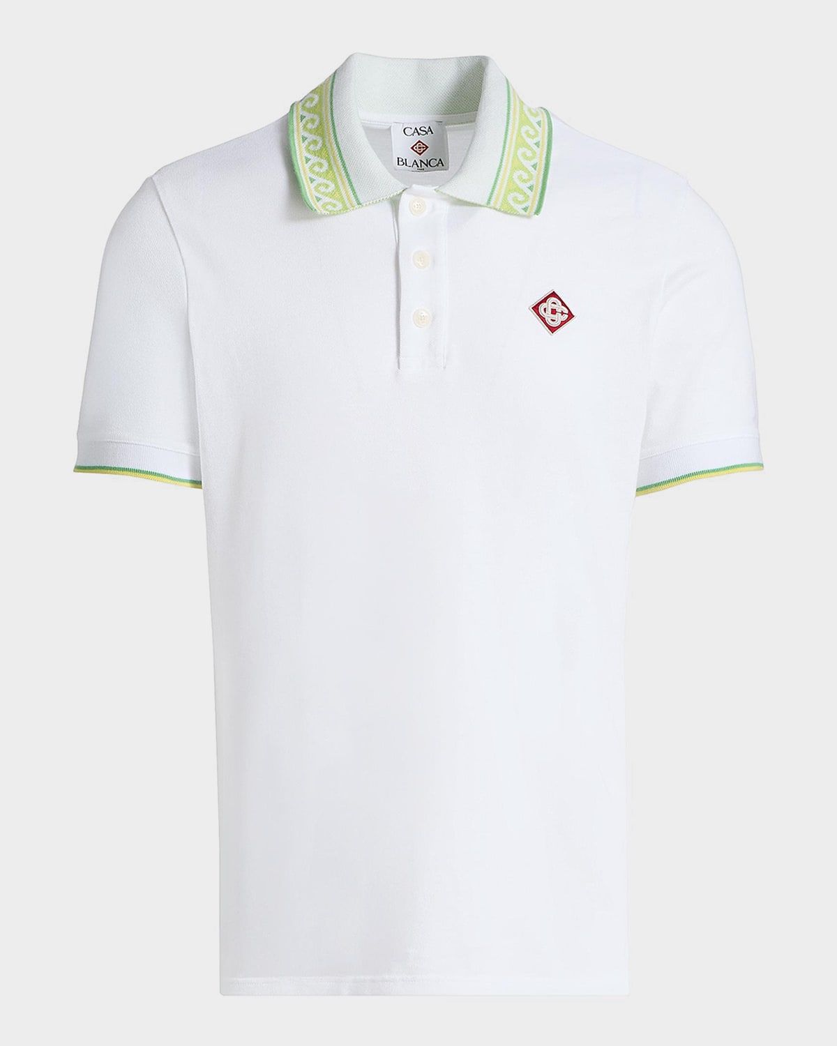 Men & apos;s Contrast-Trim Cotton Polo Shirt