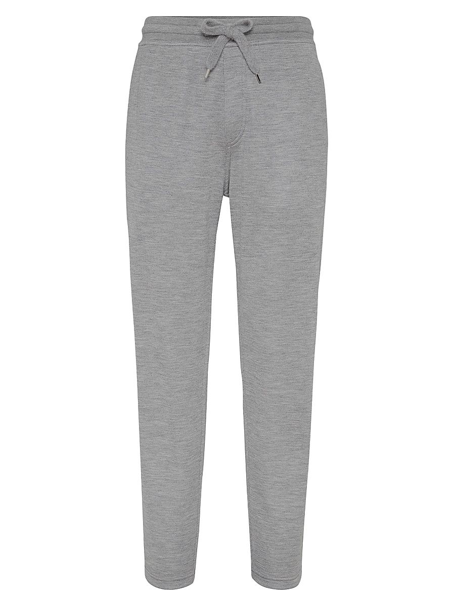Men's Cashmere and Silk French Terry Trousers - Grey - Size XXXXL