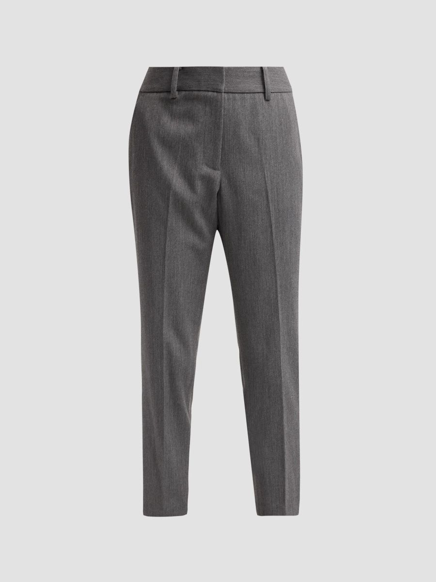 Milly Women's Nicola Tapered-Leg Crop Pants - Dark Grey - Size 12