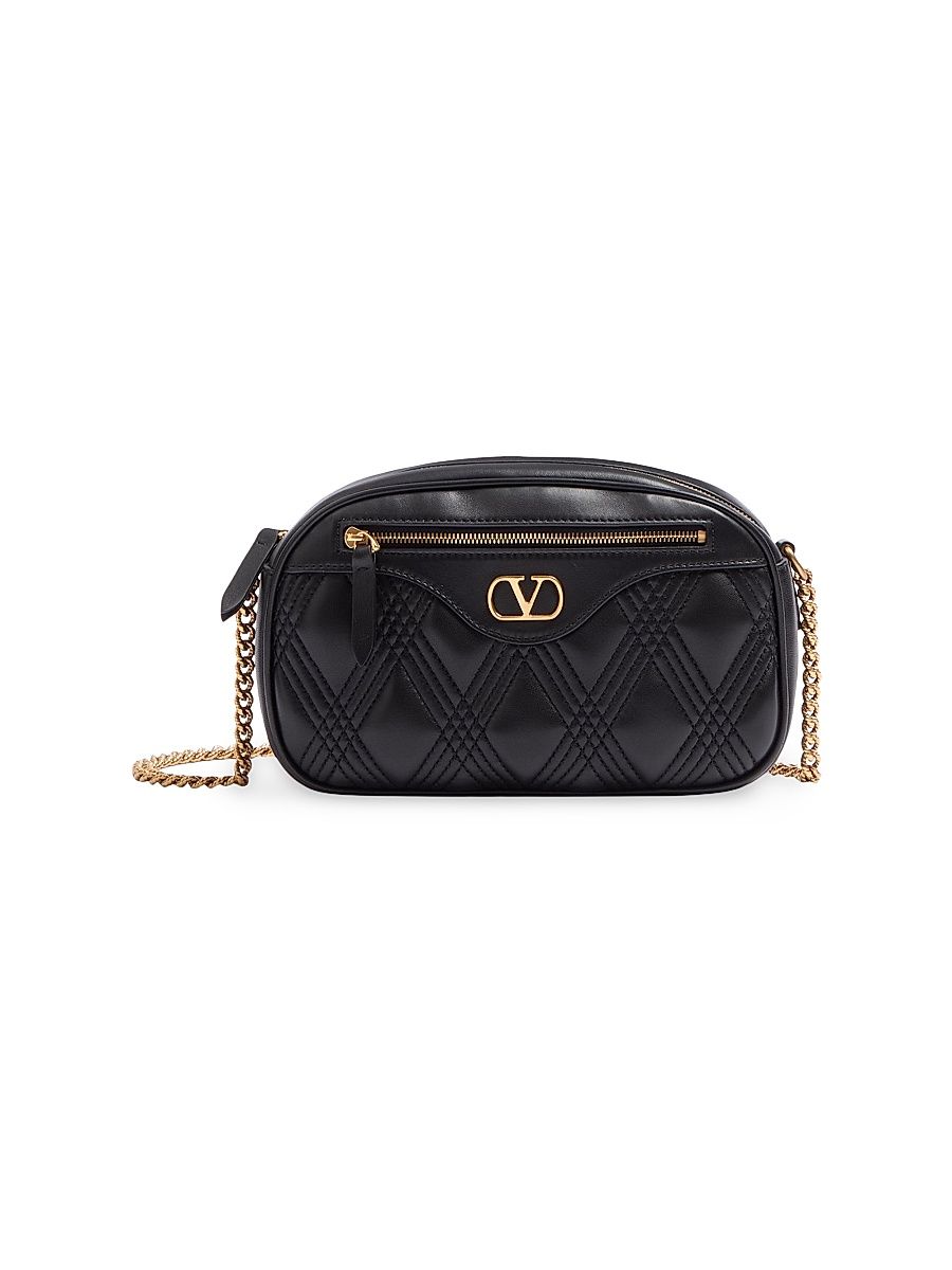 Women's Quiltie 67 Medium Shoulder Bag in Quilted Nappa Leather - Black