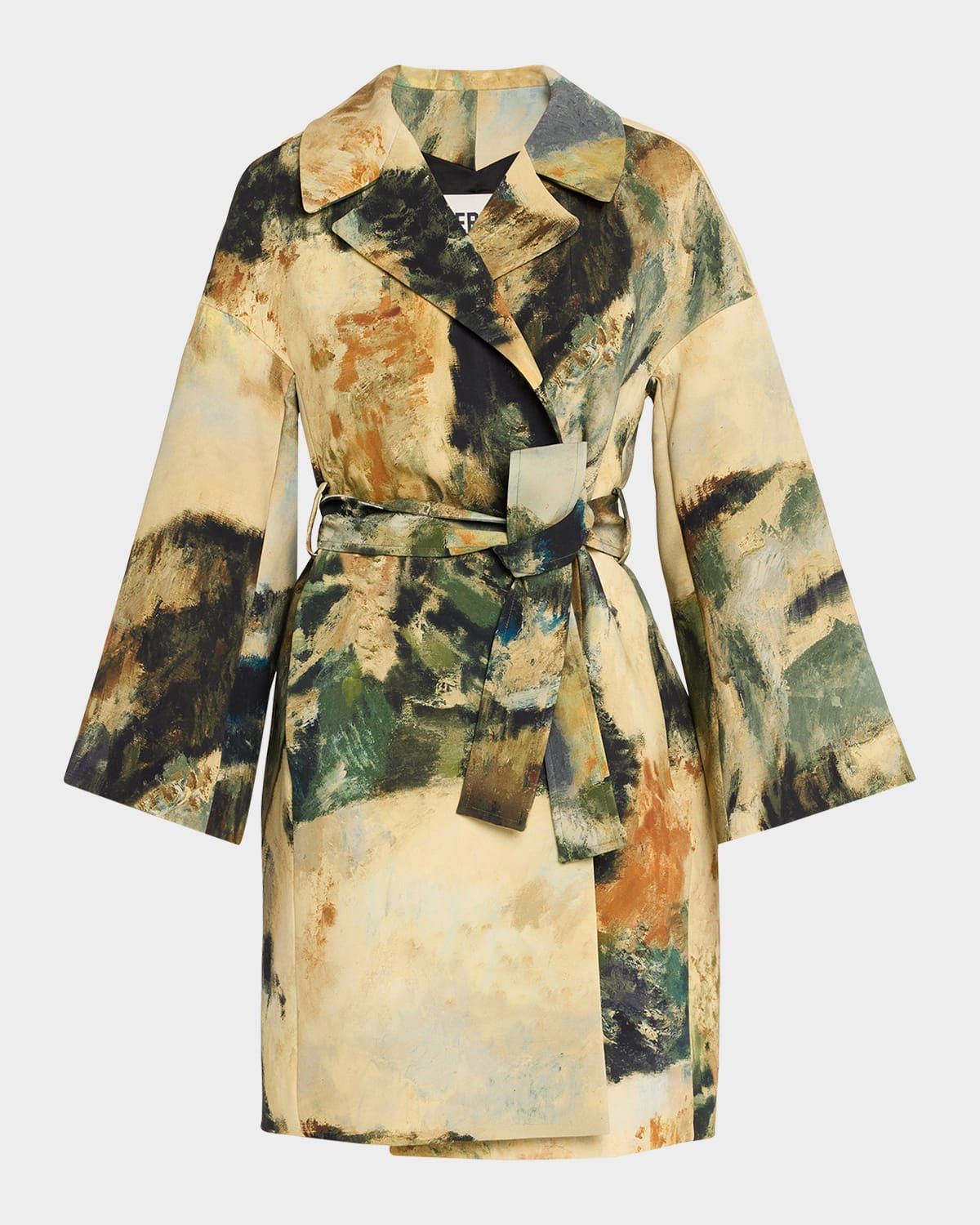 Modernist Lands Silk Vienna Wrap Coat