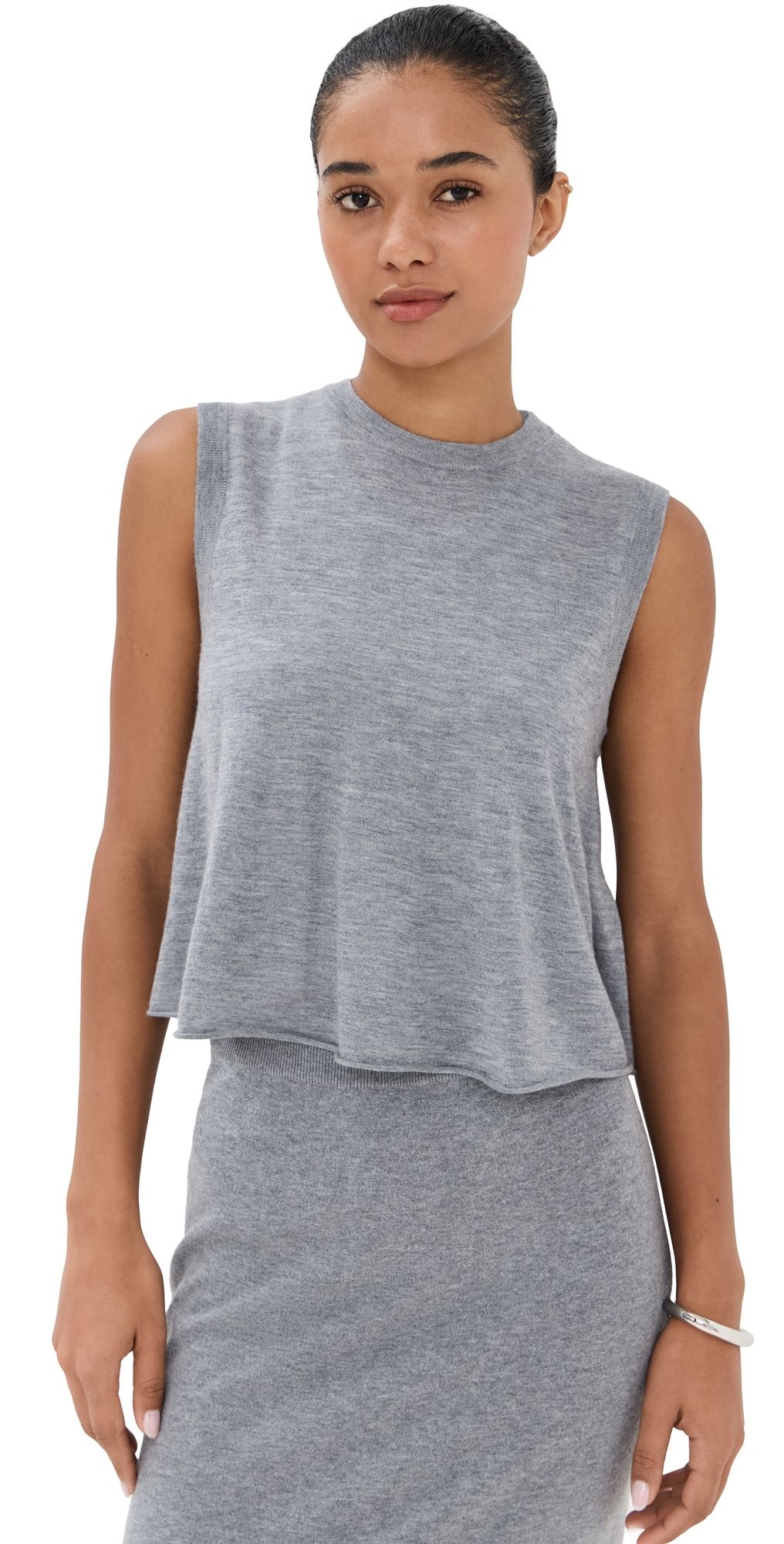 LISA YANG Nali Cashmere Top Dark Mist 1