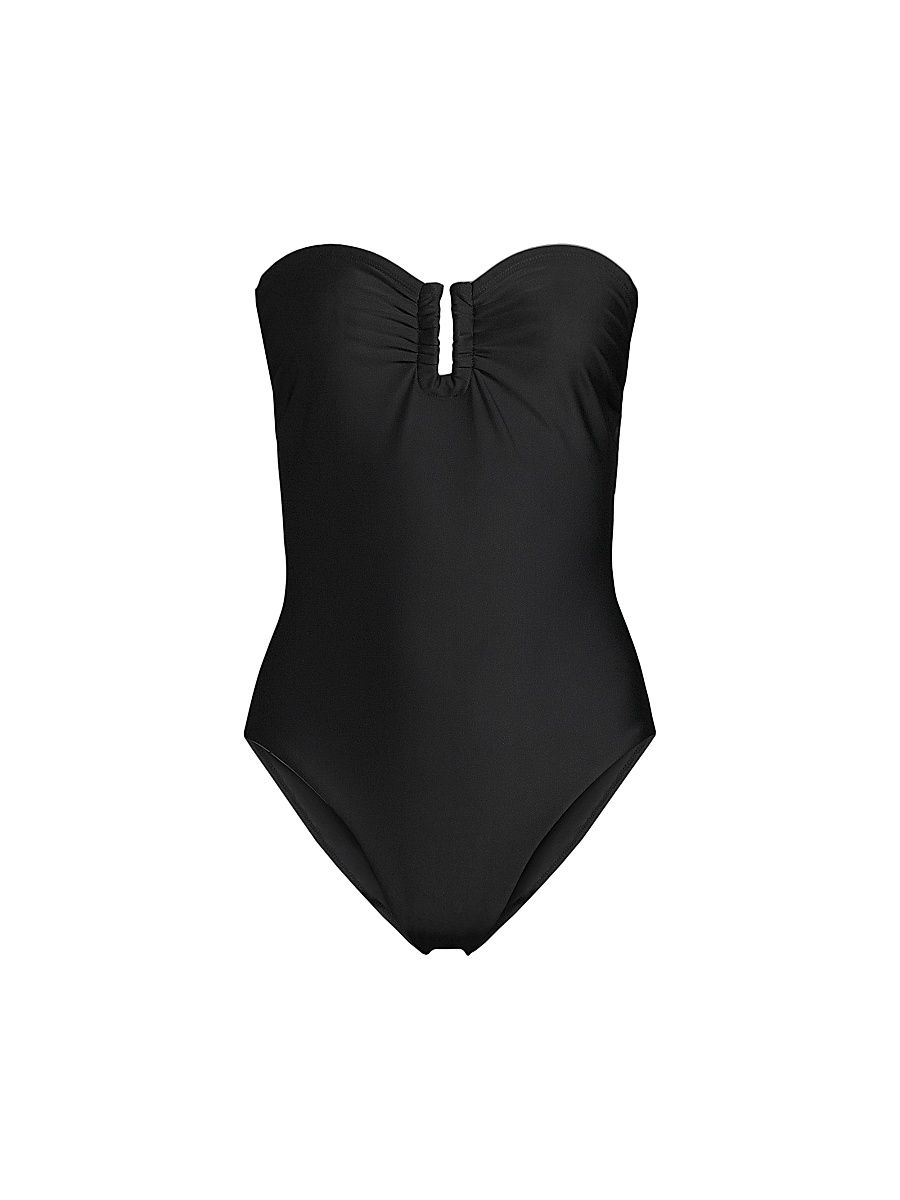 Women's Becca Strapless One-Piece Swimsuit - Black - Size XL