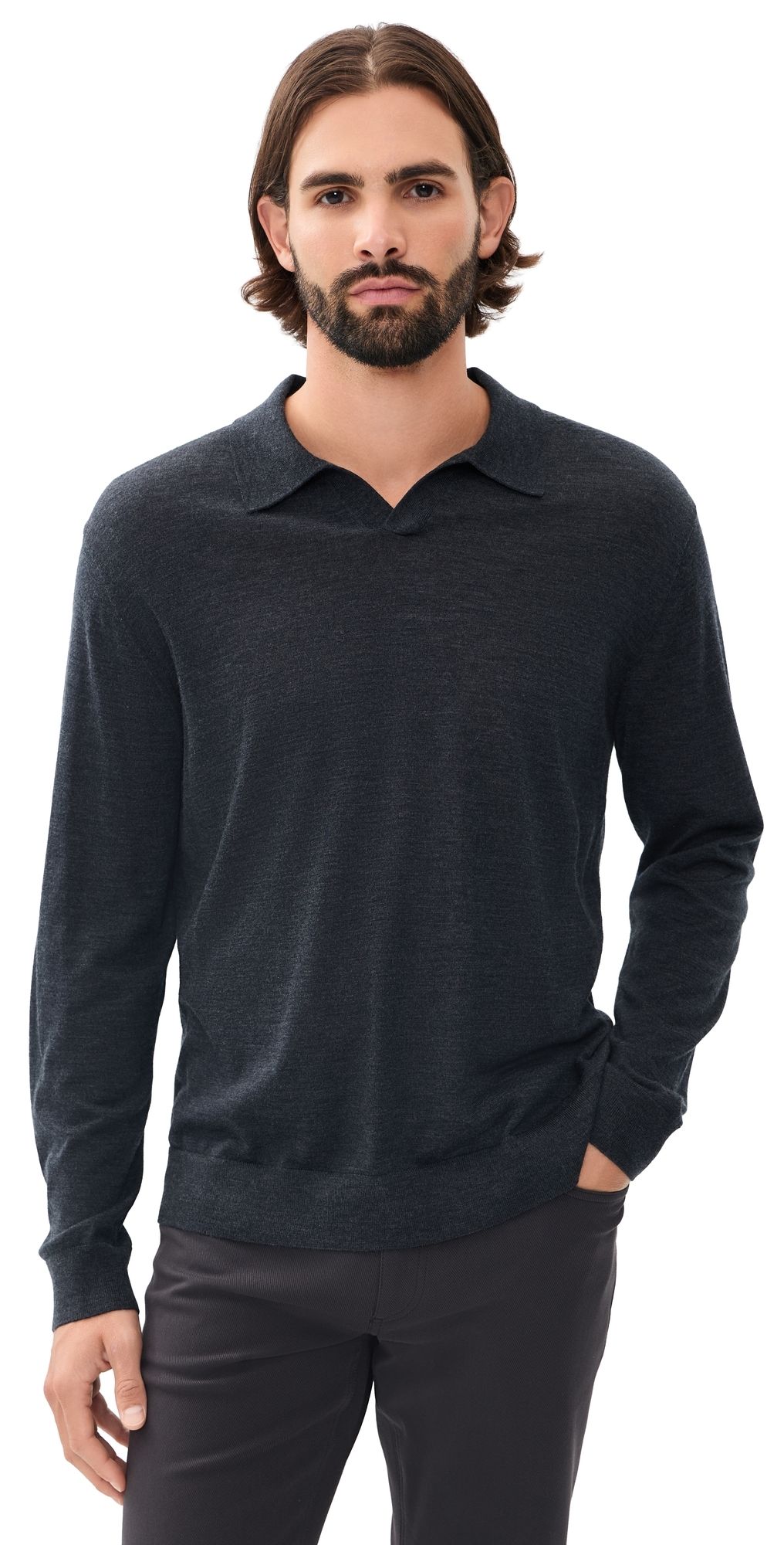 Theory Relaxed Jonny Collar Sweater New Pestle Melange XXL