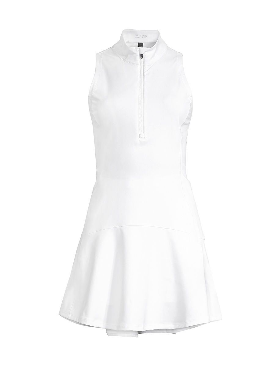 Women's Hera Sleeveless Polo Dress - White - Size XL