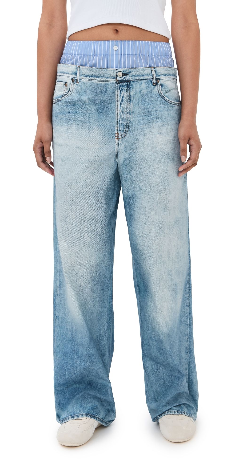 Acne Studios Light Blue L'oeil Trousers Light Blue 38