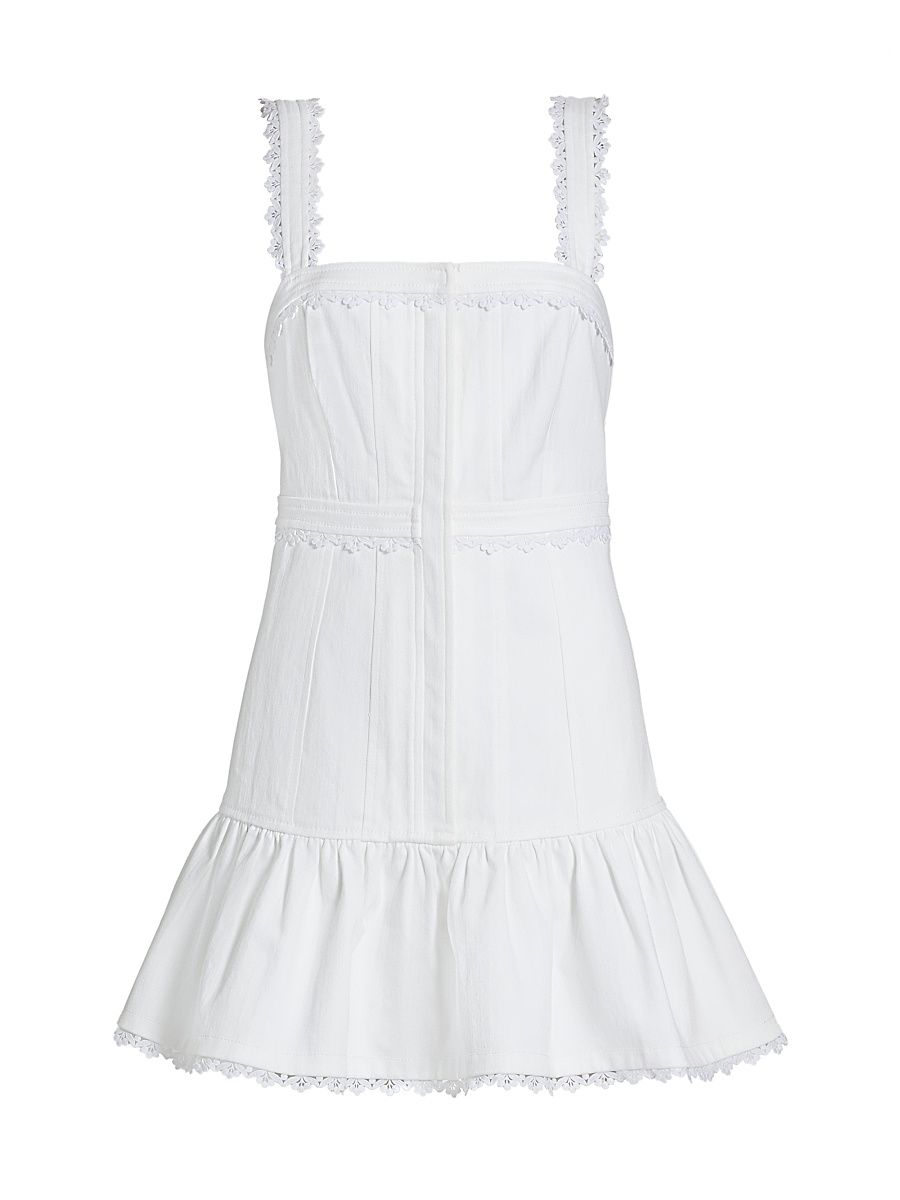 Women's Vineyard Lace Minidress - White - Size 14