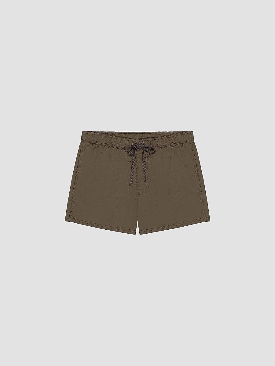 Givenchy Men's Swim Shorts with Paris Embroidery - Ebony Brown - Size XXL