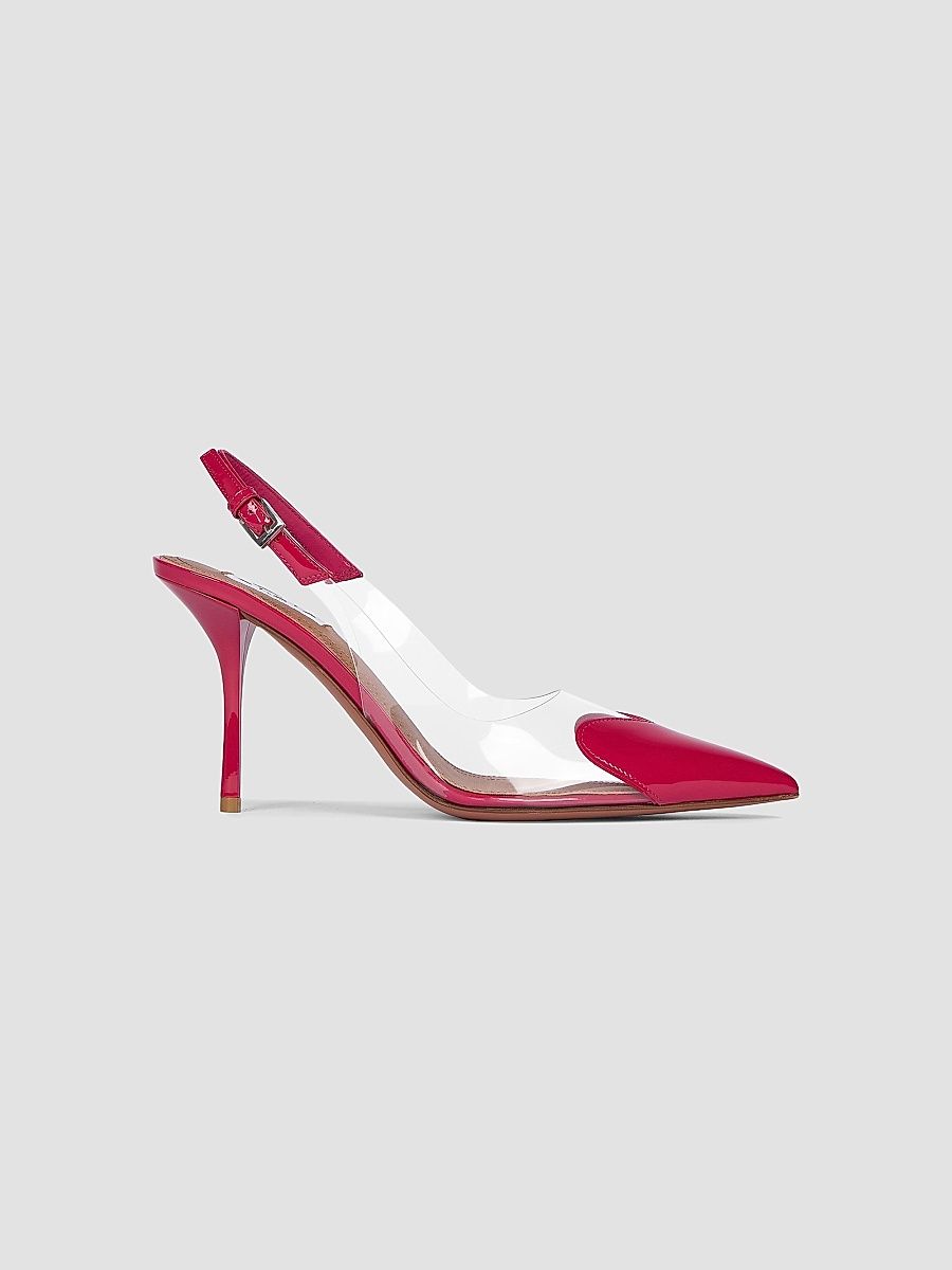 ALAÏA Women's 90MM PVC & Patent Leather Pumps - Framboise - Size 10