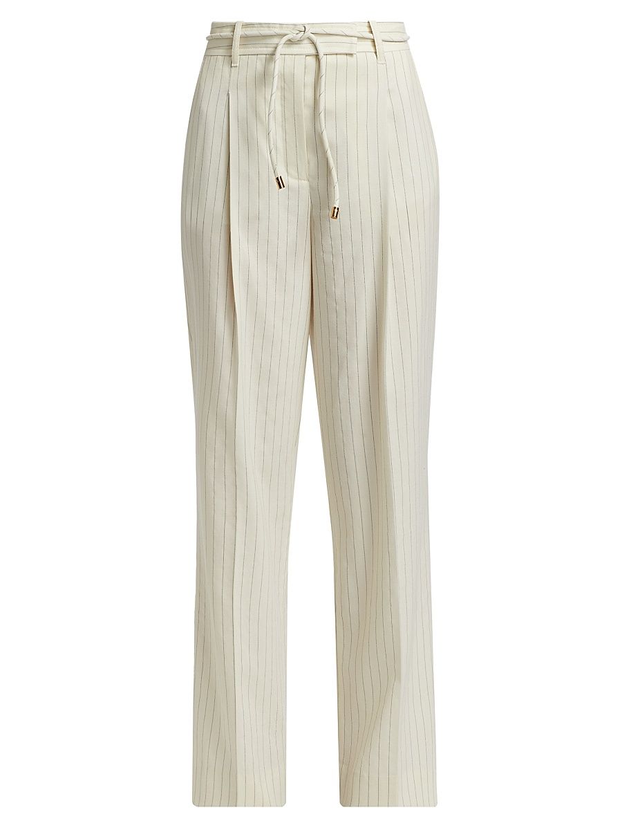 Women's Illuminate Pinstripe Pants - Cream - Size 8