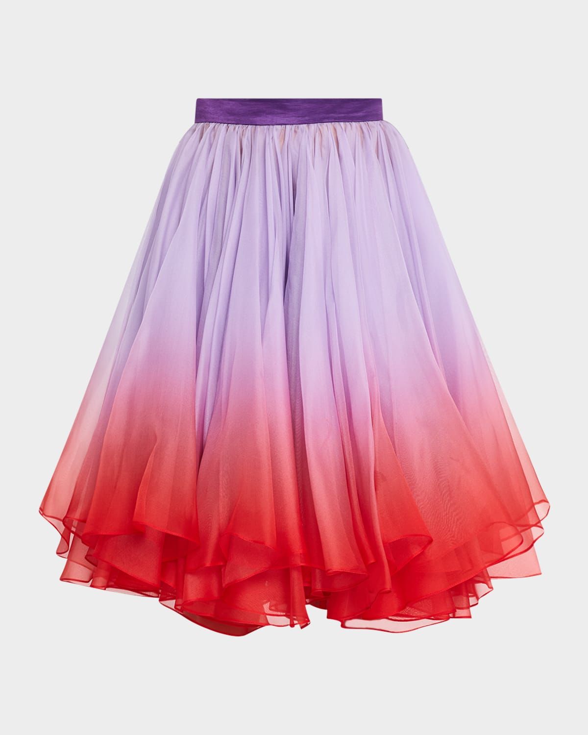 Ombre Flounce Circle Skirt