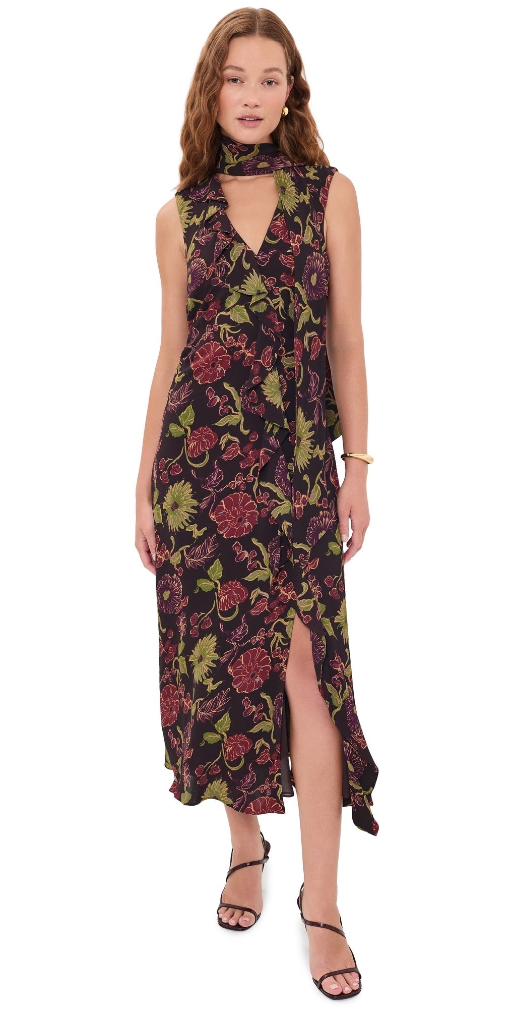 Tanya Taylor Amelia Dress Dark Fig Multi 10