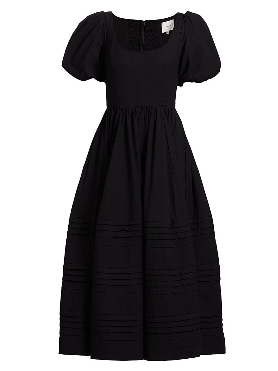 Women's Everlyn Cotton Midi-Dress - Black - Size 4