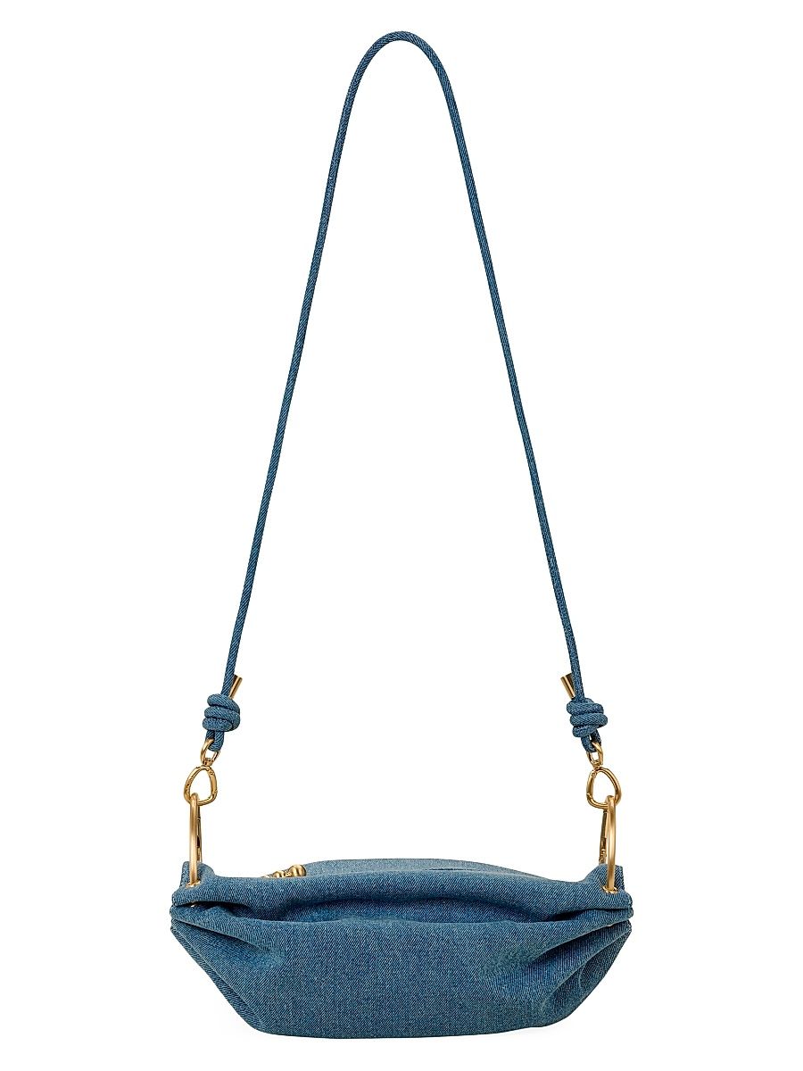 Women's Cinch Denim Crossbody Bag - Denim