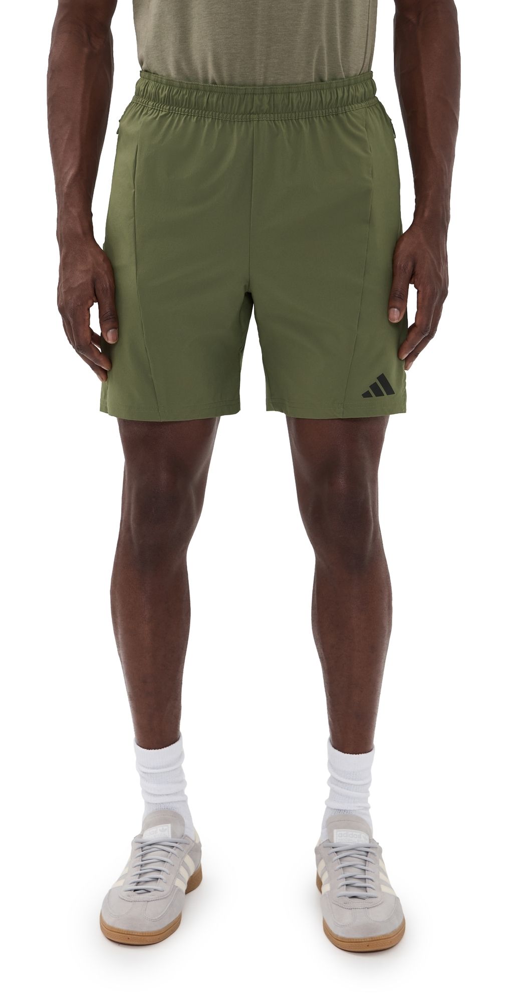 adidas Designed For Training Workout Shorts 7 Olive Strata S